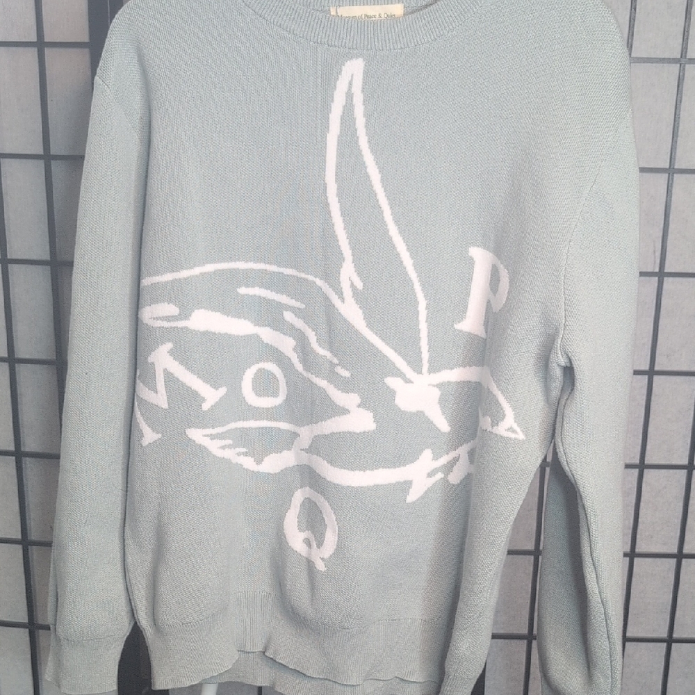MOPQ Museum Of Peace And Quiet Flock Knit Sweater